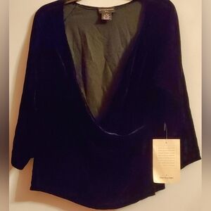 Sutton Studio Black Velvet Top